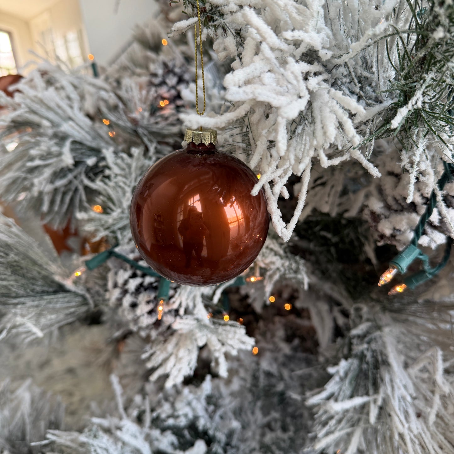 Cody Foster Large Brown Glass Ornament - 3" (6 Shades Available)