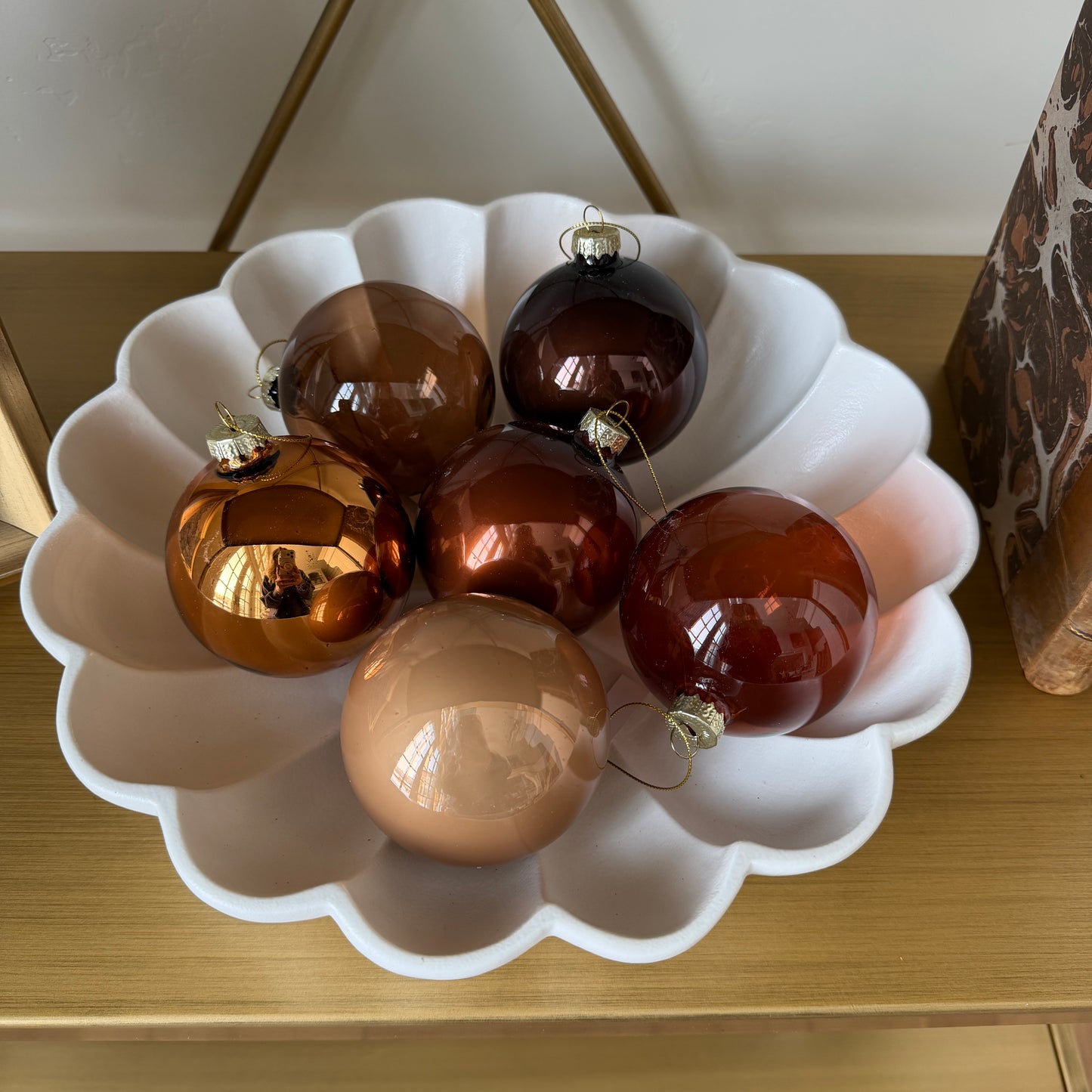 Cody Foster Large Brown Glass Ornament - 3" (6 Shades Available)