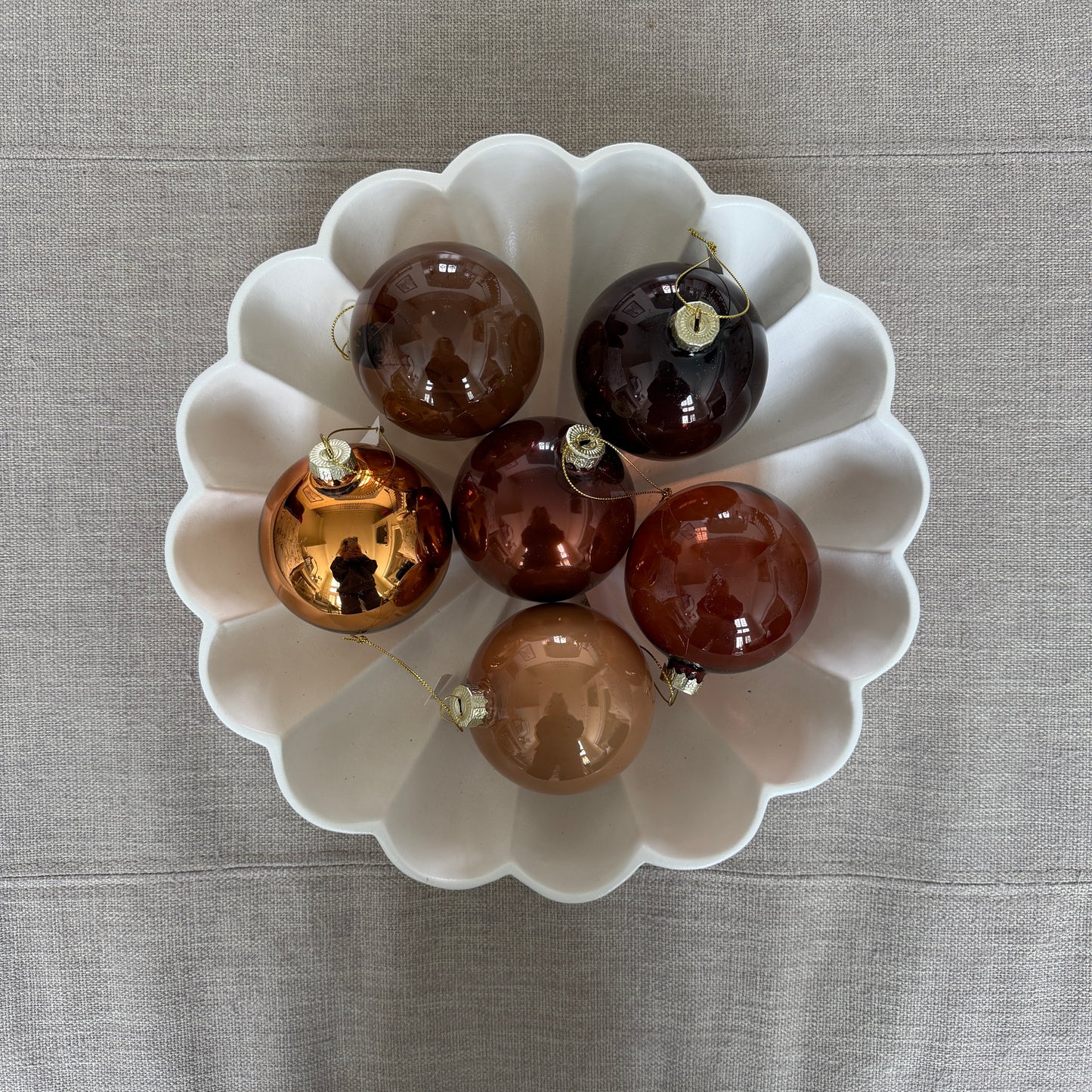 Cody Foster Large Brown Glass Ornament - 3" (6 Shades Available)