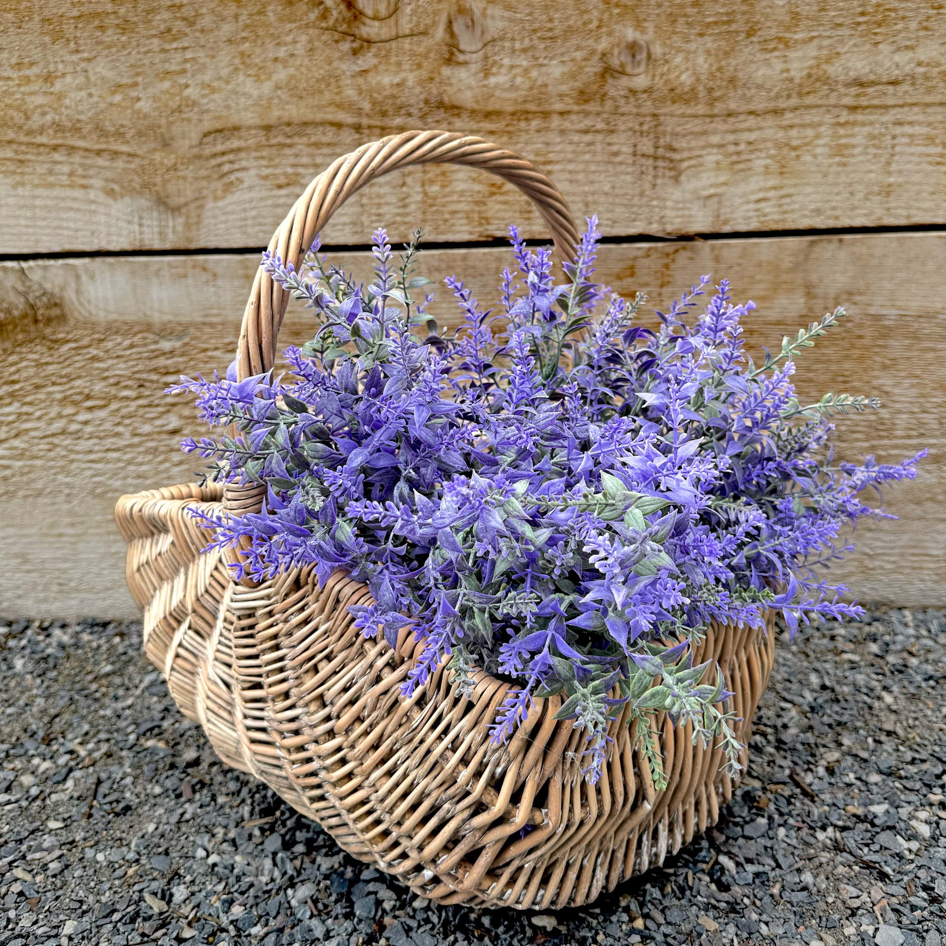 Purple Lavender Garden Bush, 14" - Single Stem Artificial Greenery