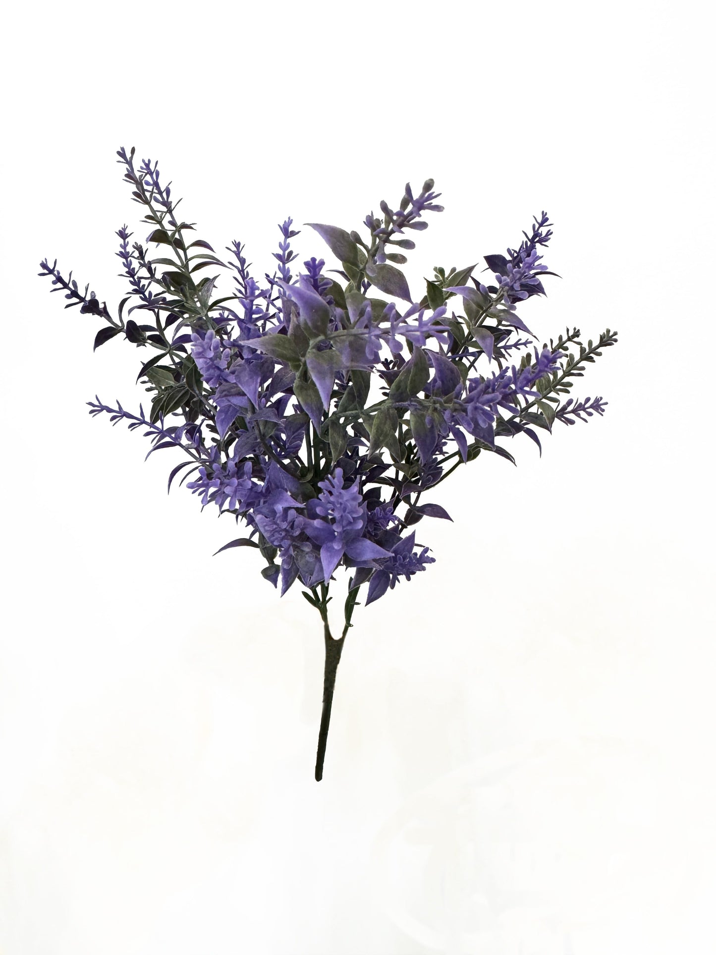 Purple Lavender Garden Bush, 14" - Single Stem Artificial Greenery