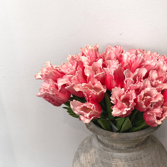 Rose Real Touch Parrot Tulip Bundle 13" - 12 Stems Artificial Flower