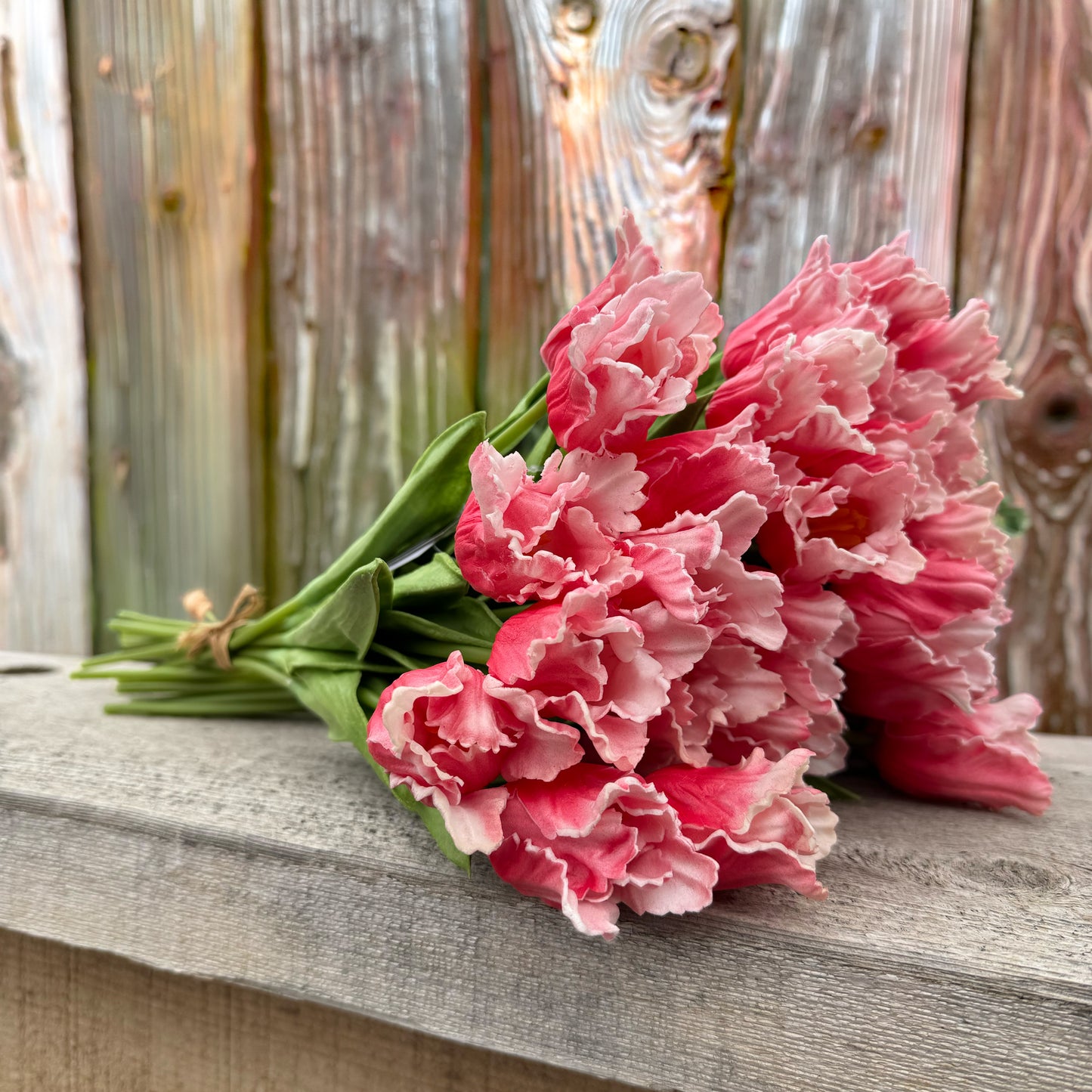 Rose Real Touch Parrot Tulip Bundle 13" - 12 Stems Artificial Flower