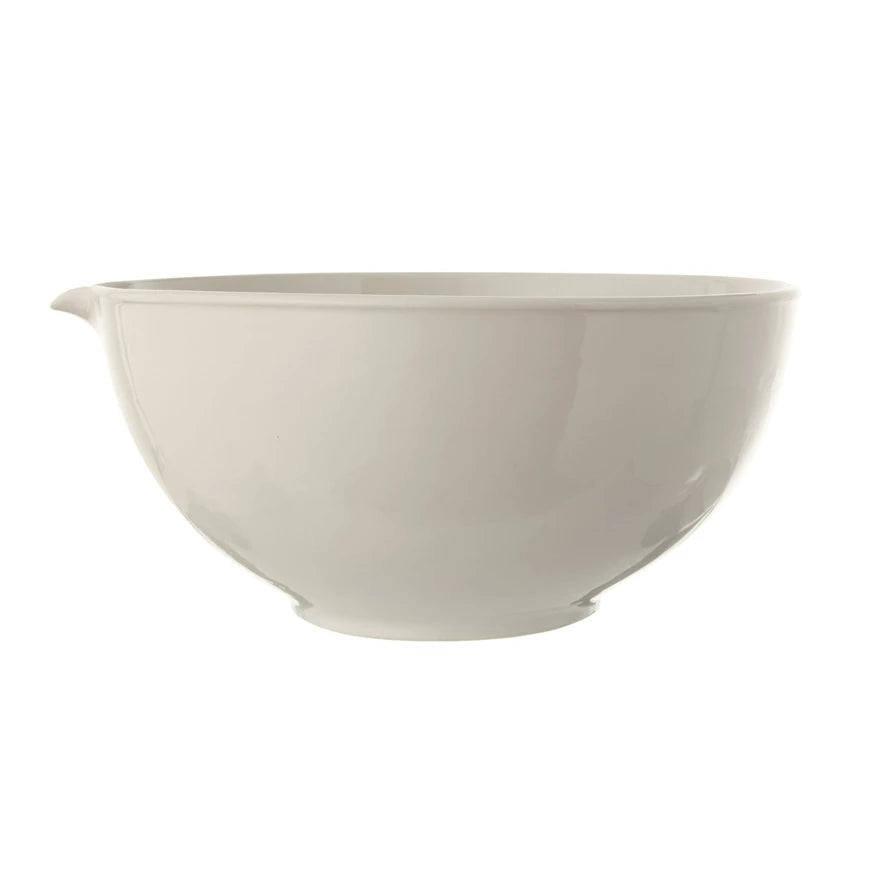 Antique white stoneware bowl