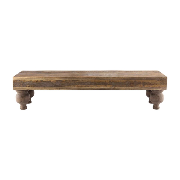 LONG WOOD PEDESTAL TABLE RISER STAND