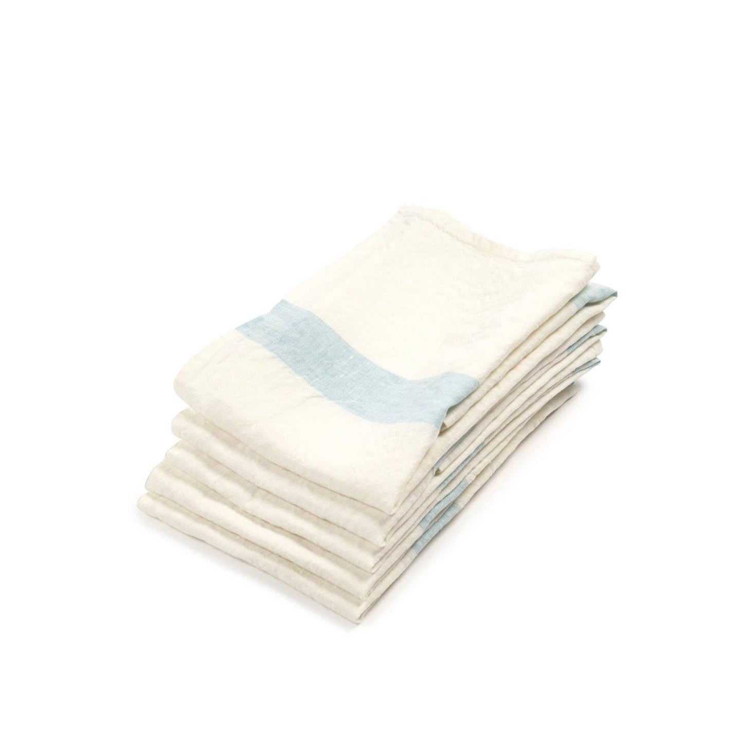 Libeco Porticcio Belgian Linen Tea Towel 27" x 27" - Blue Stripe