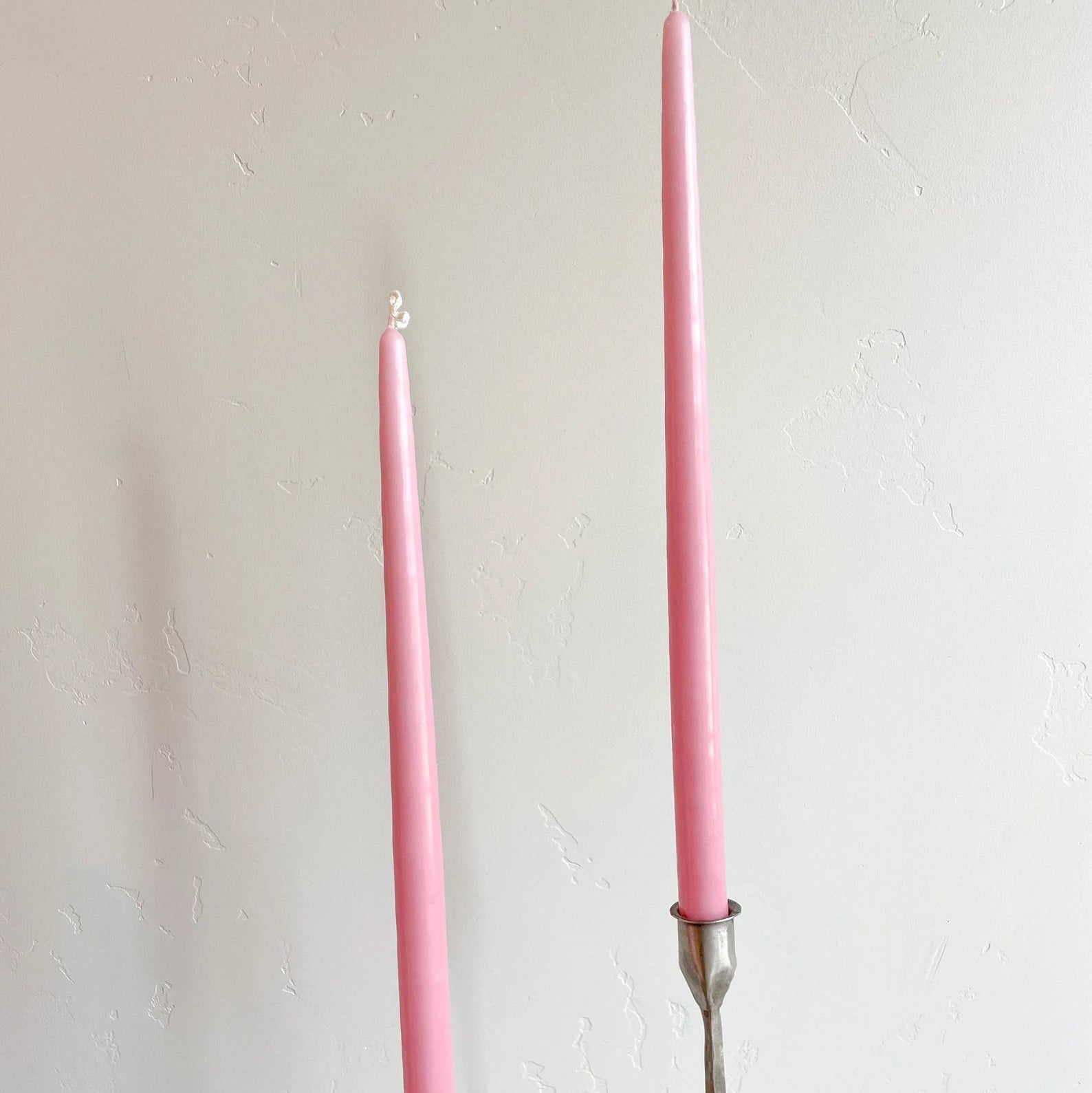 Light Rose Hand-Dipped Tapered Candle - Box of 12 - Unscented