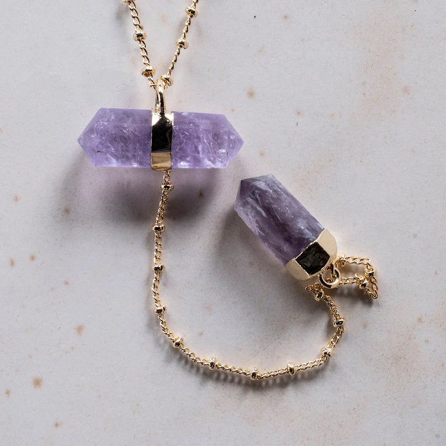 Amethyst Gold Necklace