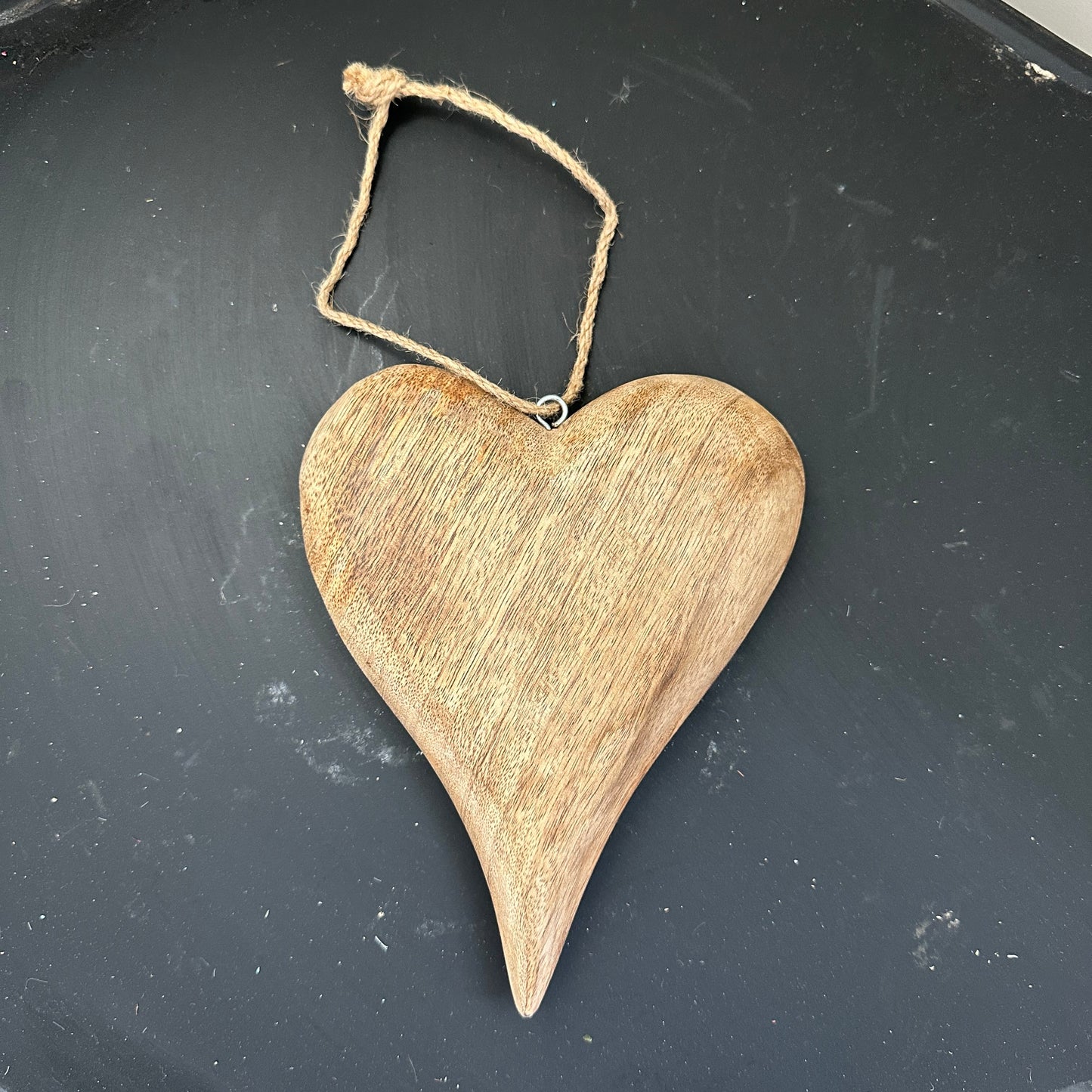 Mango Wood Hearts in Two Sizes/Colors