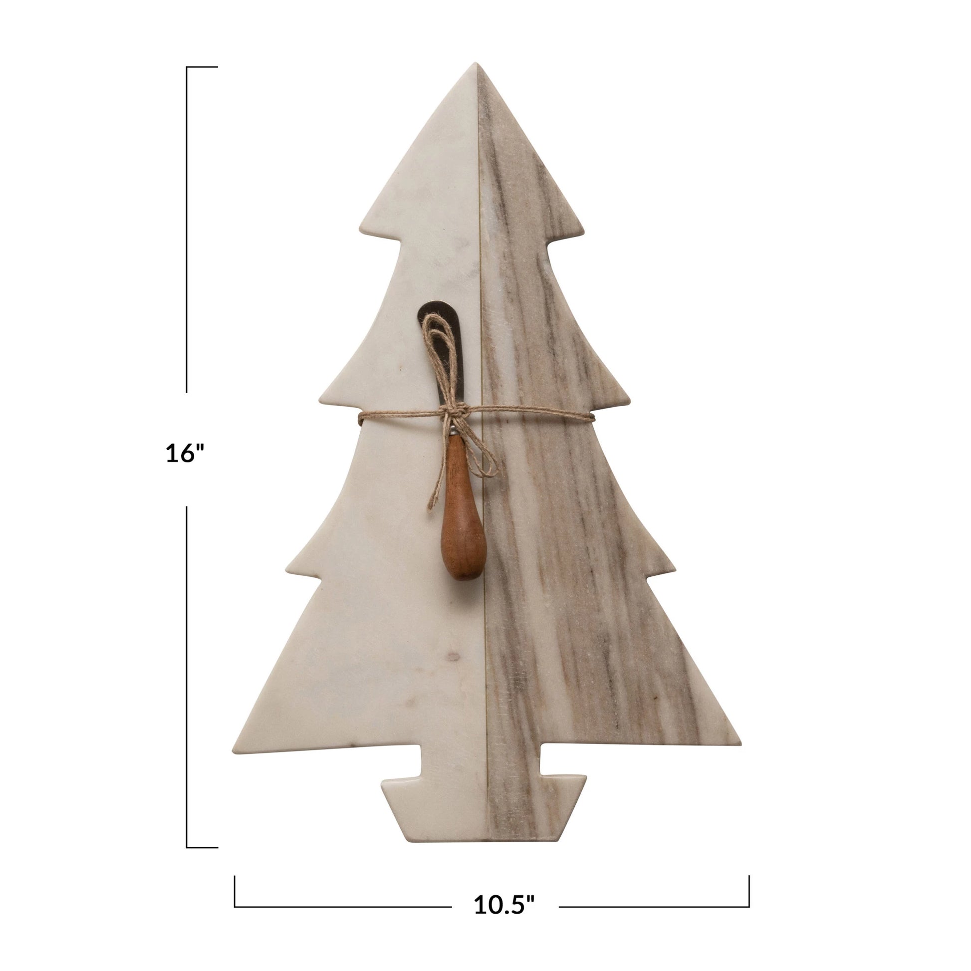 Marble_Tree_With_Canape_Knife 16" talll x 10.5" wide