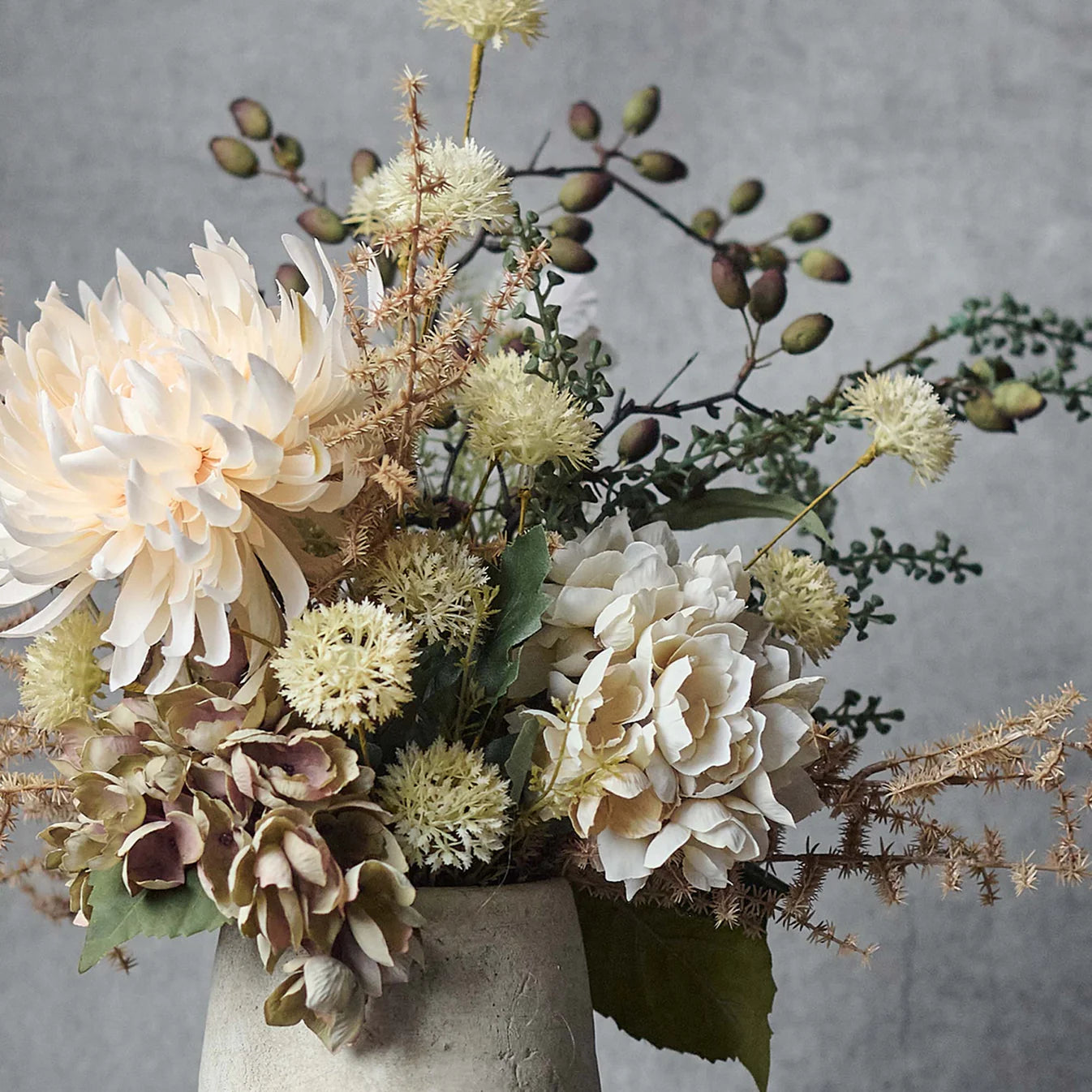 Morning Mist Hydrangea Stem - Artificial Hydrangea Flower