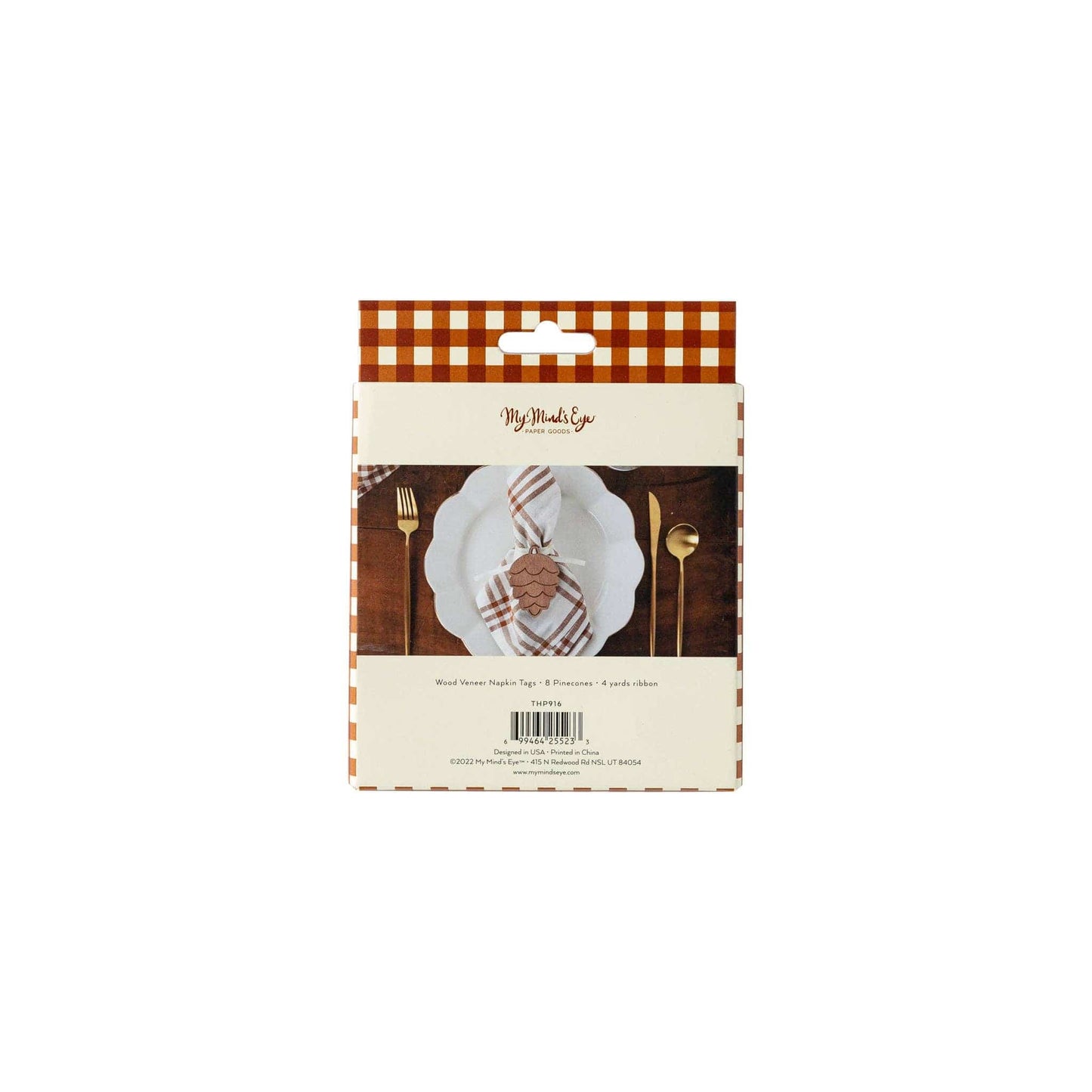 pinecone napkin tags