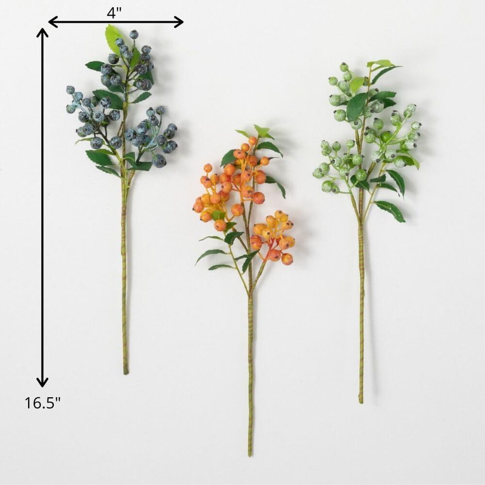 Natural Hue Berry Spray Stems