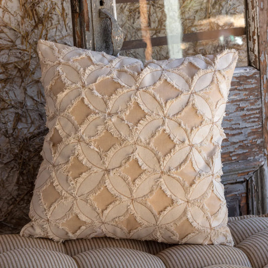 Neutral Pinwheel Square Pillow