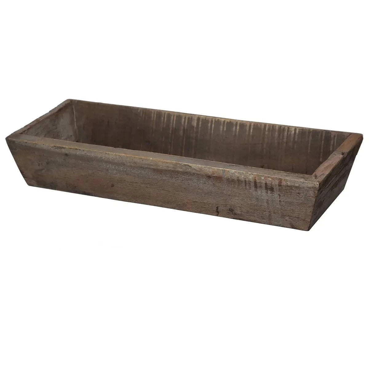 Primitive Wooden Trough Planter - Rustic Wood Trough for Decor