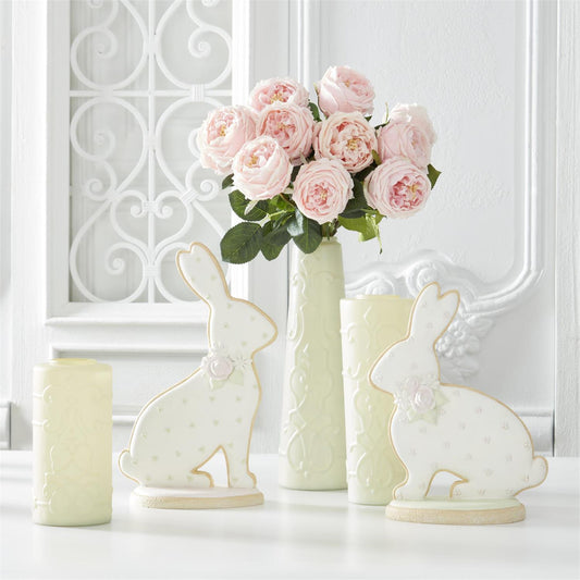 Peach Real Touch Austin Rose Stem 24" - Artificial Flower