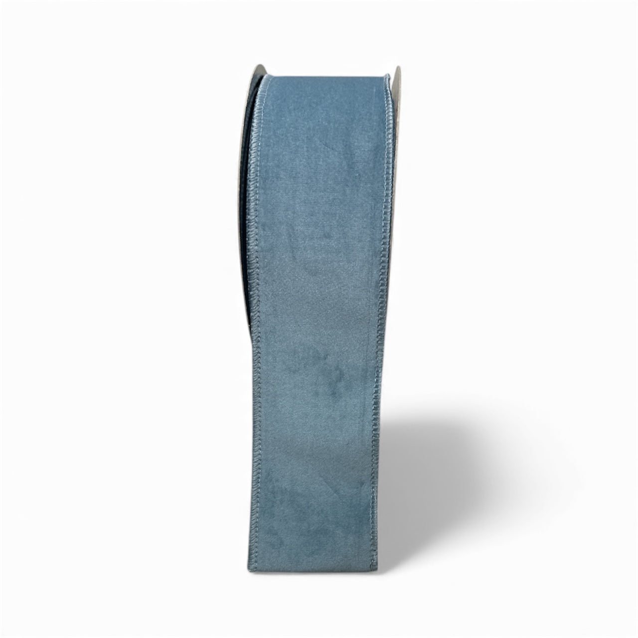 2.5" French Blue Velvet Taffeta Wire-Lined Ribbon