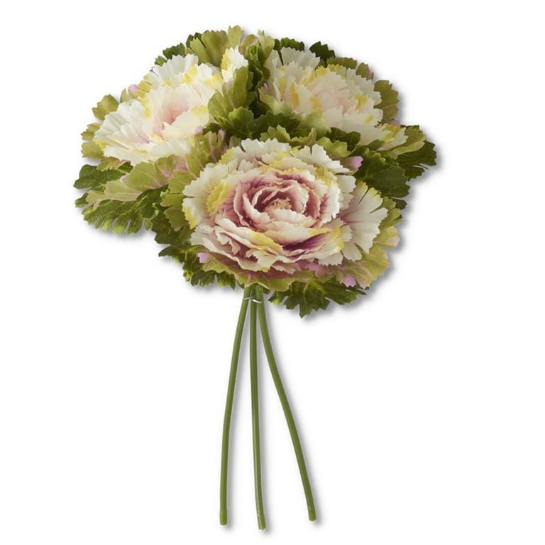 Pink & Purple Cabbage Bundle 11.5" - 3 Stems Artificial Flower