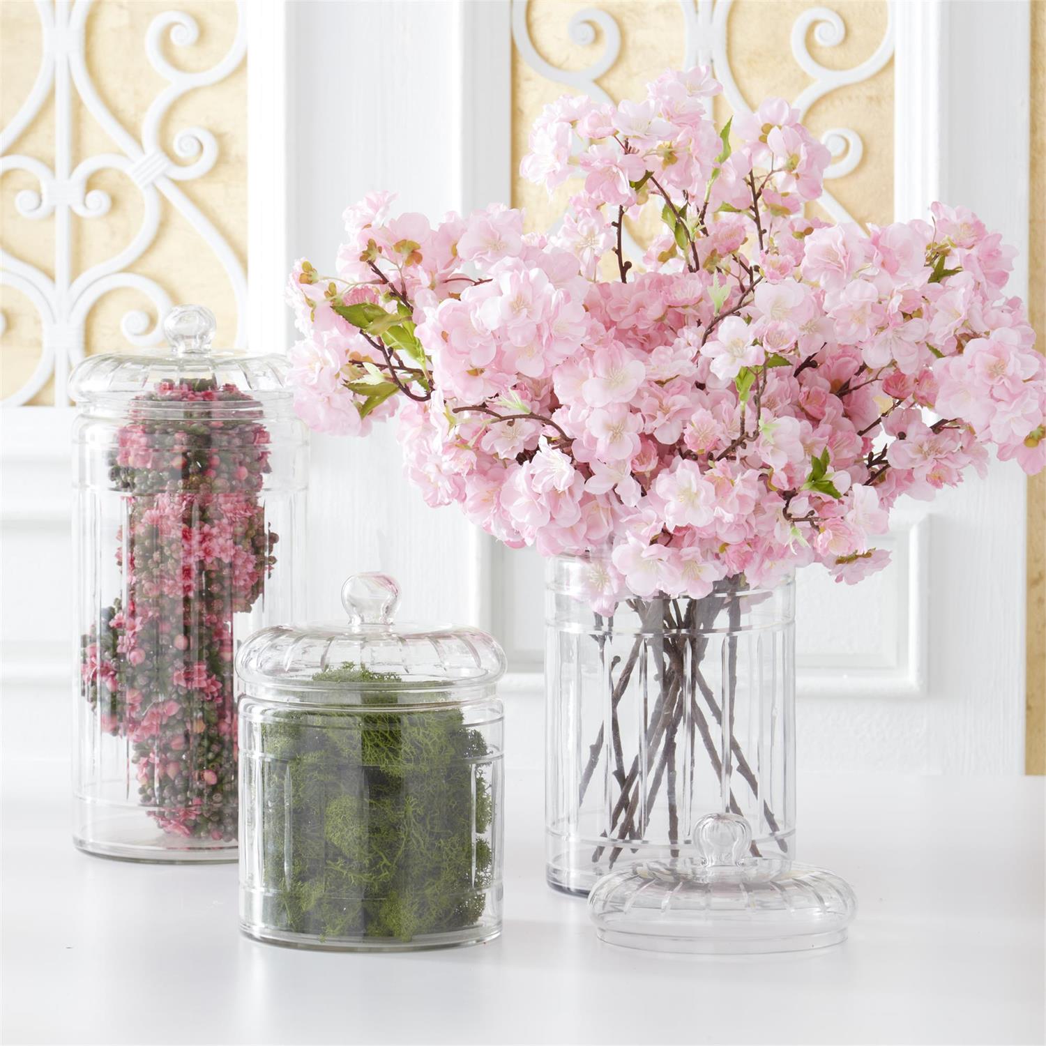 Pink Cherry Blossom Spray 19.5" - Artificial Sakura Branch