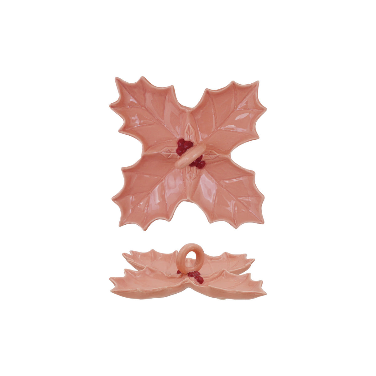 Pink_Holly_Shaped_Dish