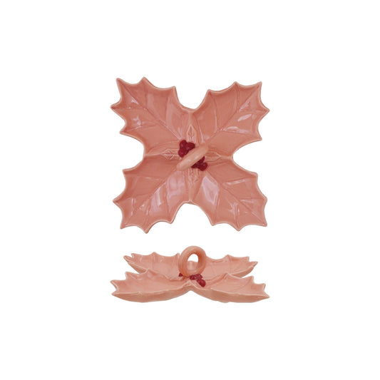 Pink_Holly_Shaped_Dish