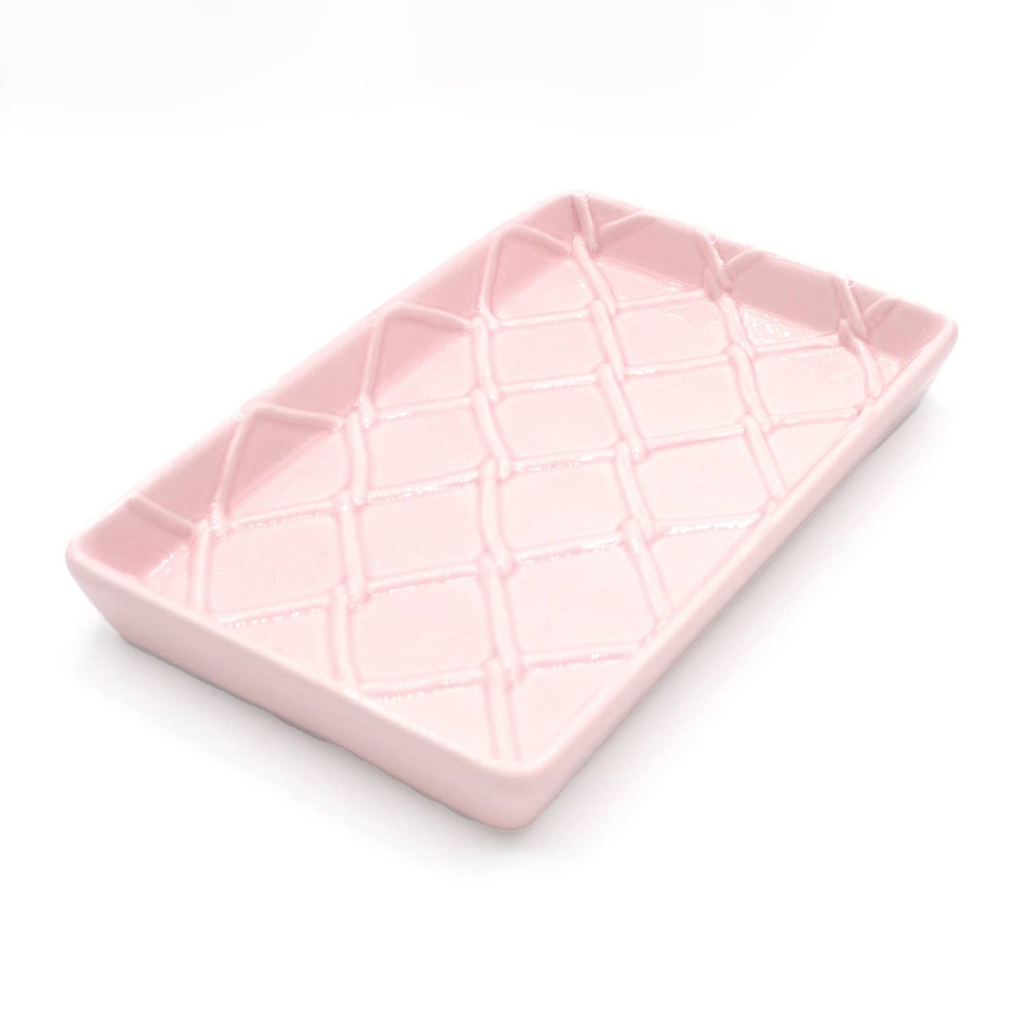 Pink Textured Guest Towel Tray