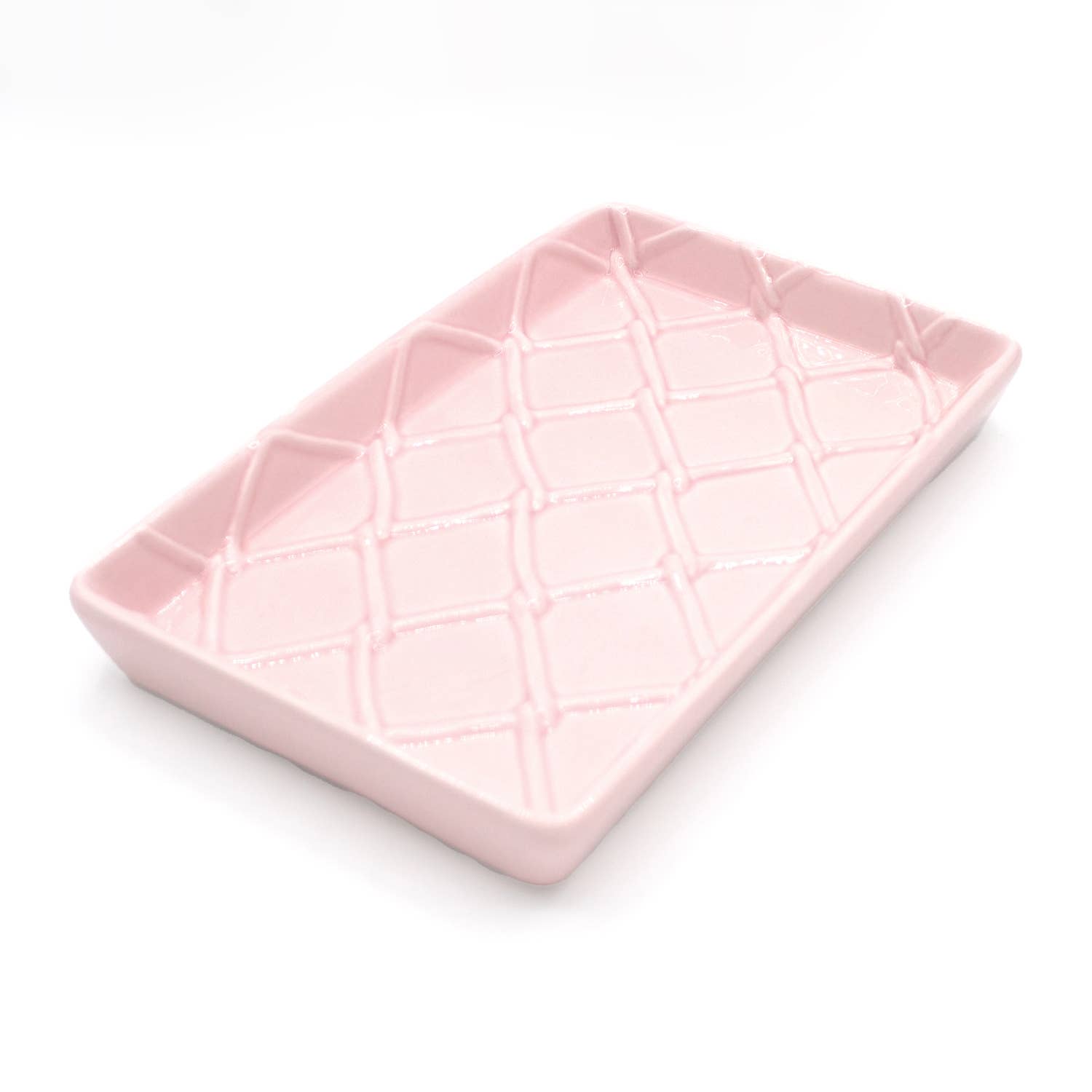 Pink Textured Guest Towel Tray