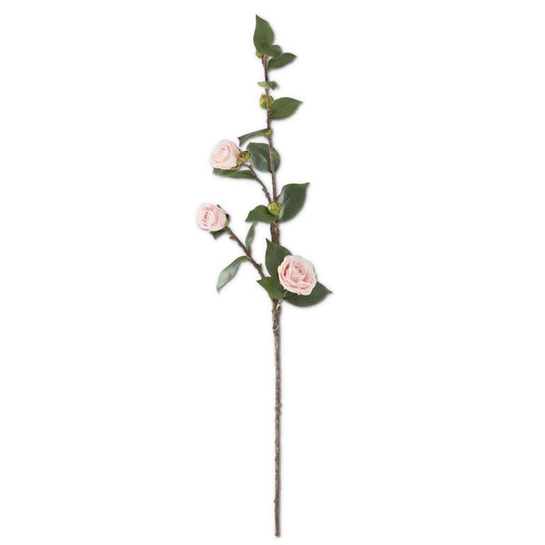 Pink Camellia Stem 30" 