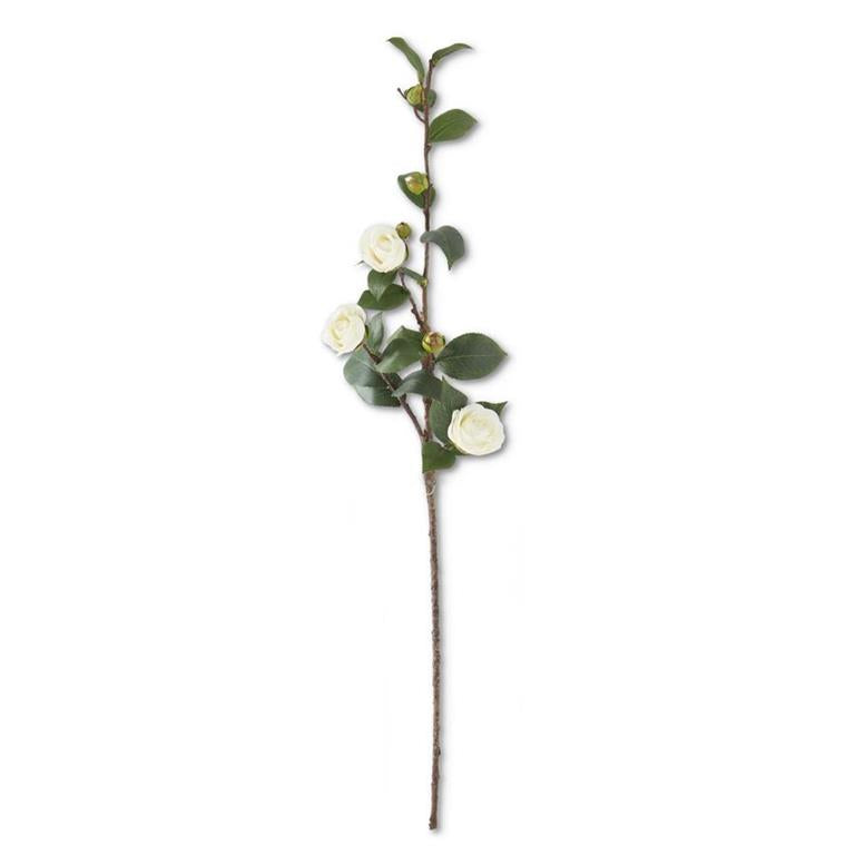 White Camellia Stem 30" 