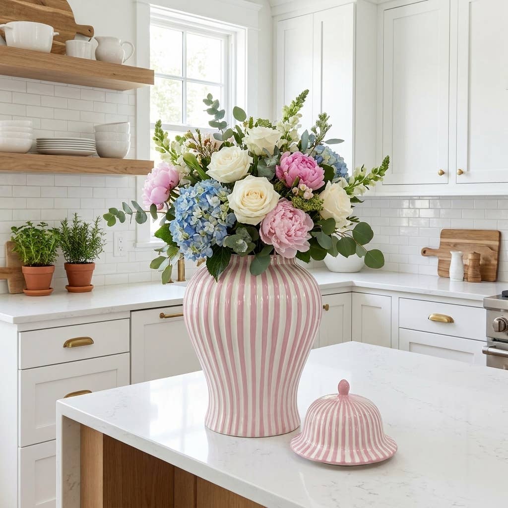 Pink_White_Striped_Vase
