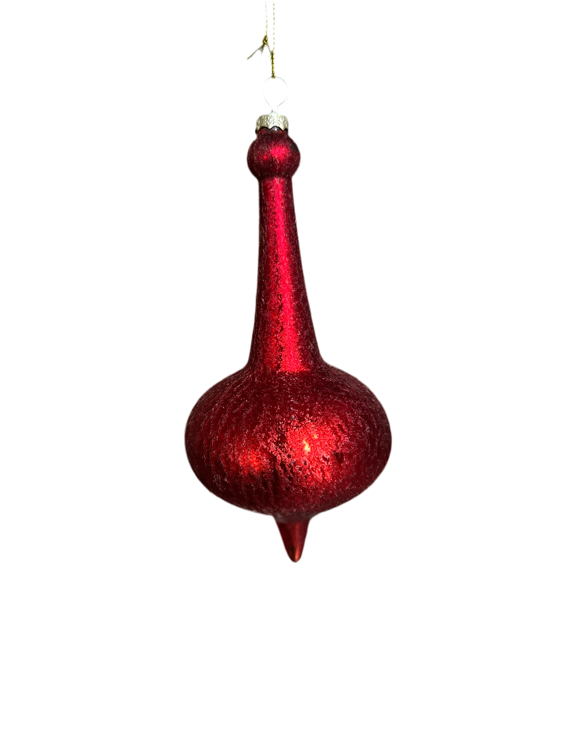 RED FINIAL CHRISTMAS ORNAMENTS - THREE VARIANTS