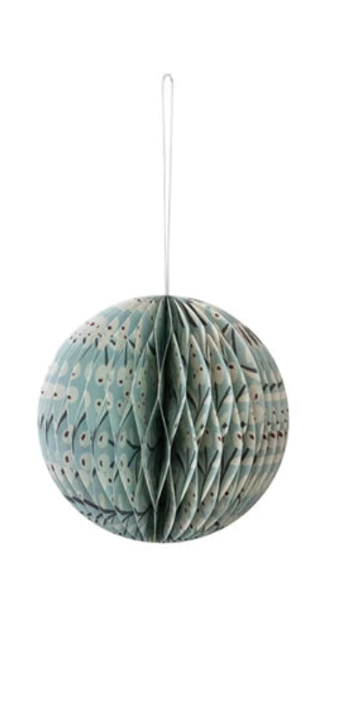 Recycled Paper Folding Honeycomb Ornament w/ Pattern, 3 Styles 