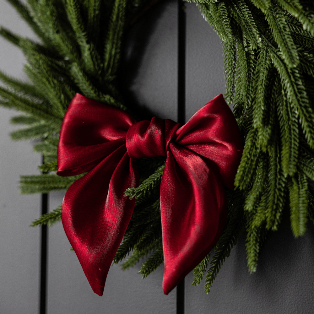 Red Gauze Bow - Set of 3