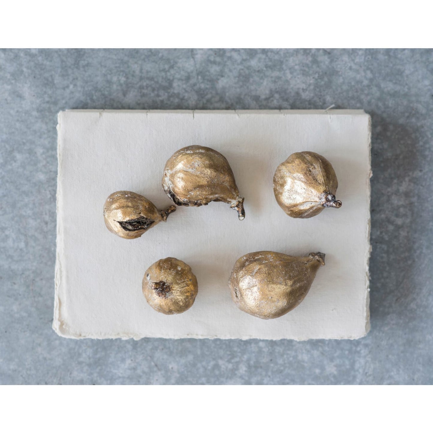 Resin Figs with Antique Finish, Set of 5