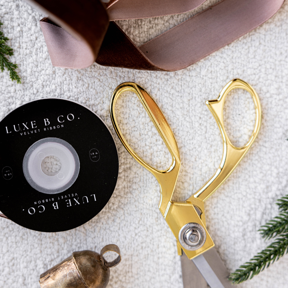 Ribbon Brown Velvet Christmas Decor Two sizes