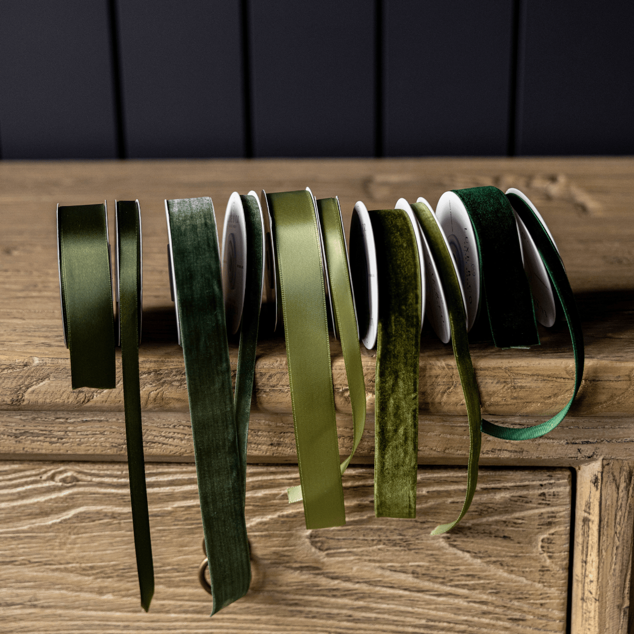 Ribbon Sage Satin Holiday Decor - 1/3"