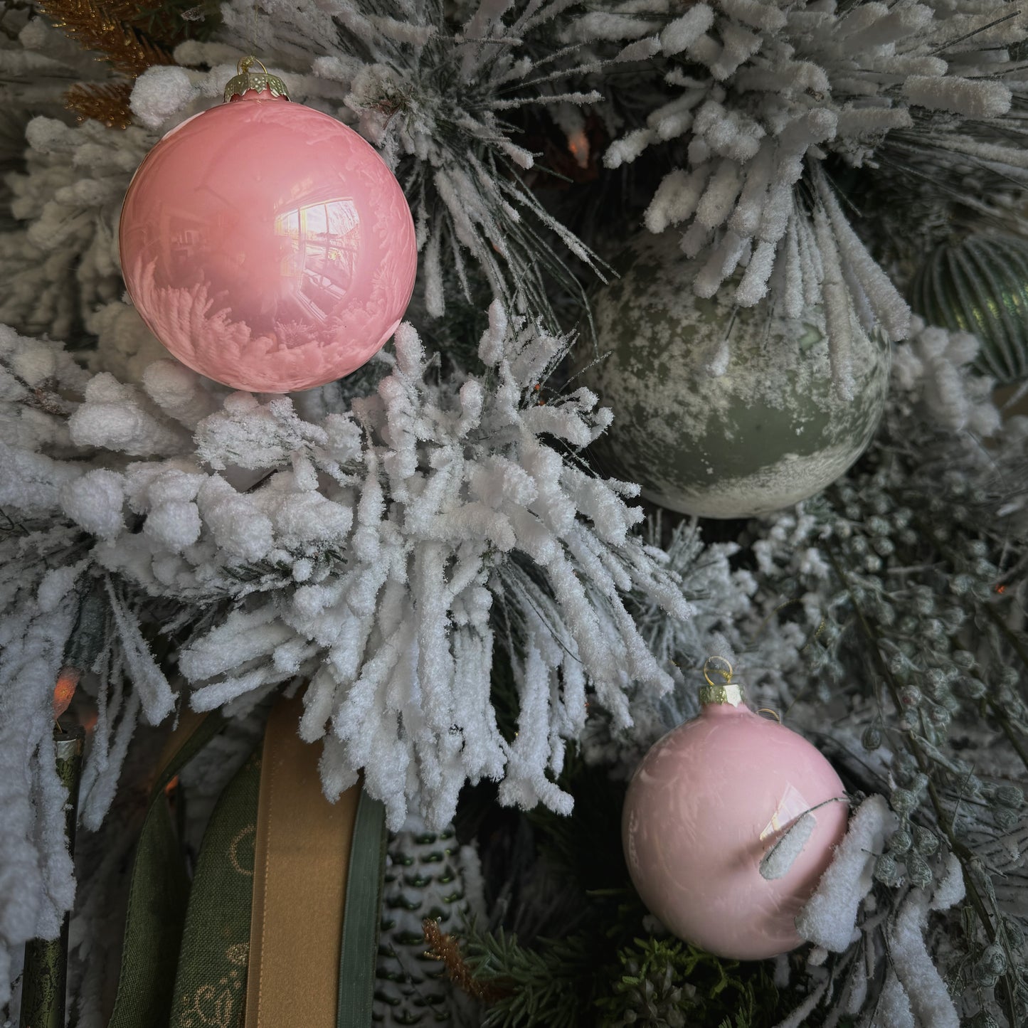 Rose Pink Glass Ornament - Cody Foster, 3".