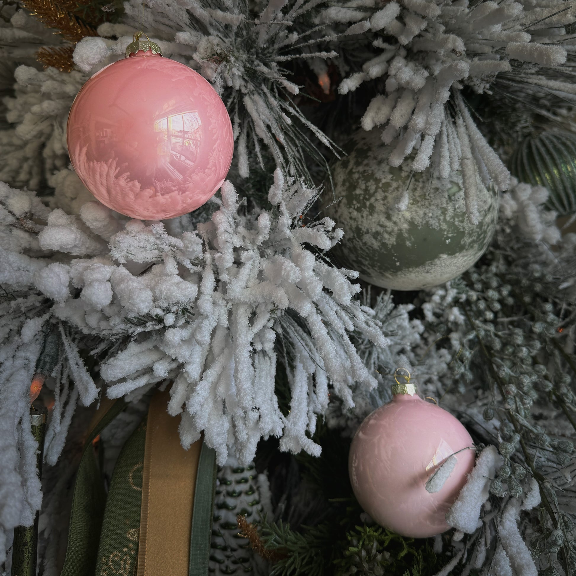 Rose Pink Glass Ornament - Cody Foster, 3".