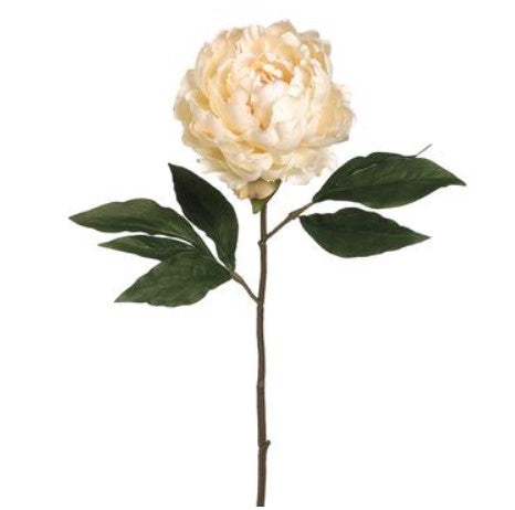 18.5" Decor Peony Spray  Two Tone Beige