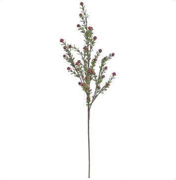 BOXWOOD & BERRY SPRAY, 30"; PE, GREEN/RED