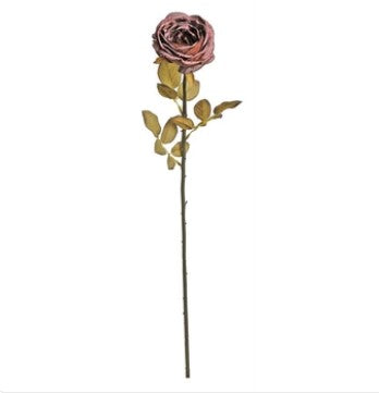 DRIED GARDEN ROSE 29", BURGUNDY