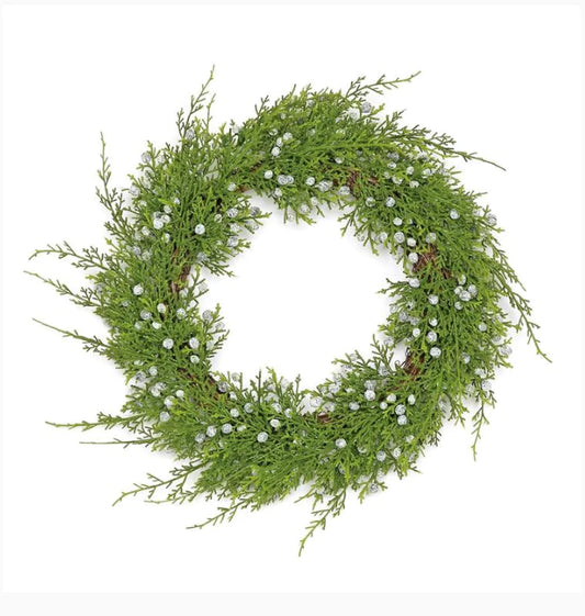 SEEDING JUNIPER WREATH 6.5"