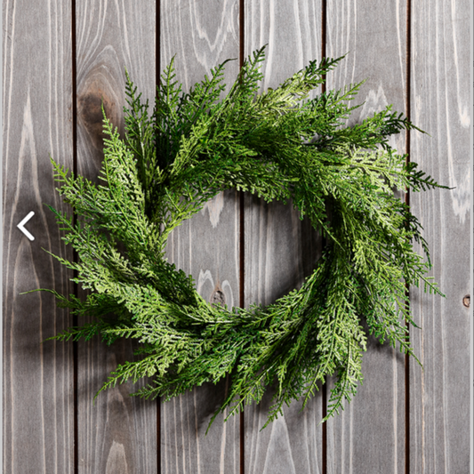 12" Cedar Wreath Green