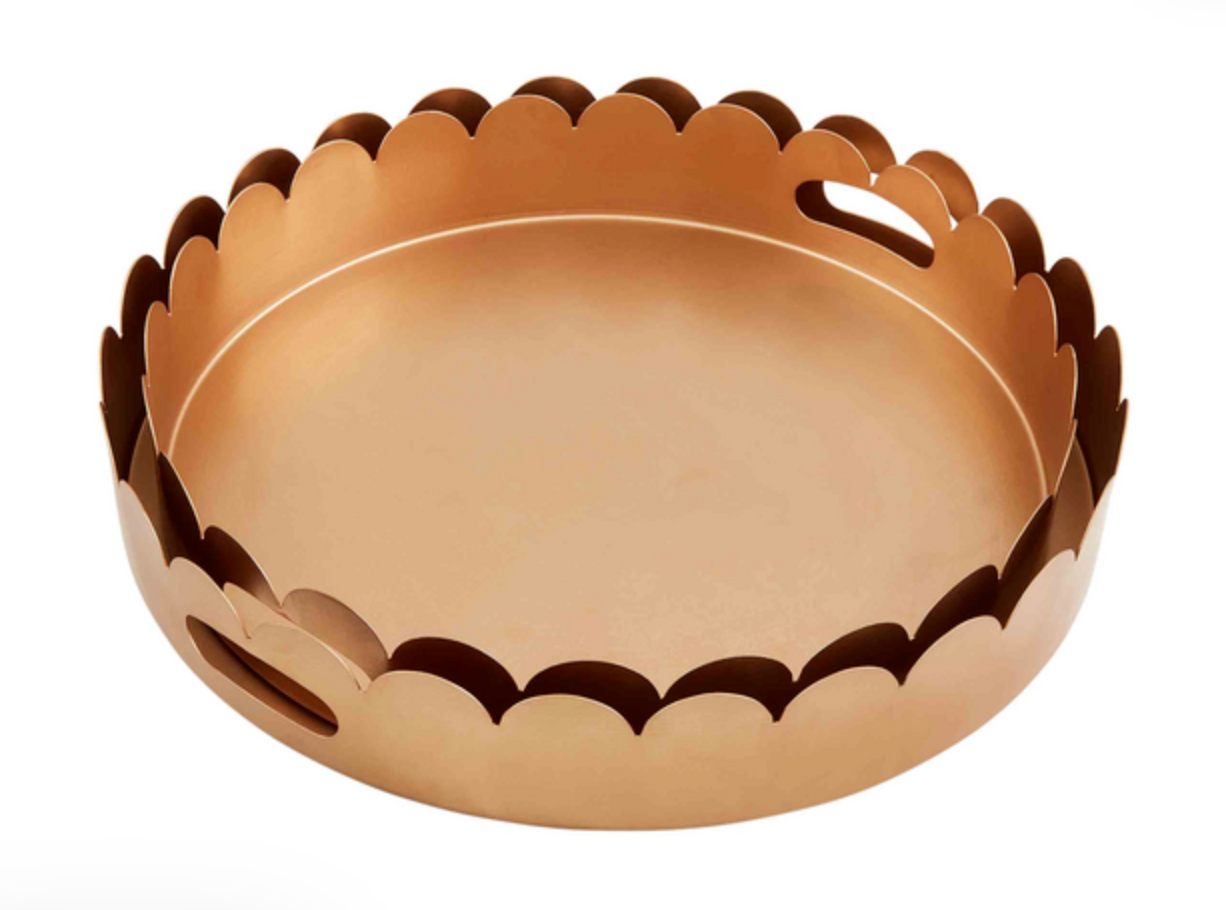 Gold Scalloped Edge Tray