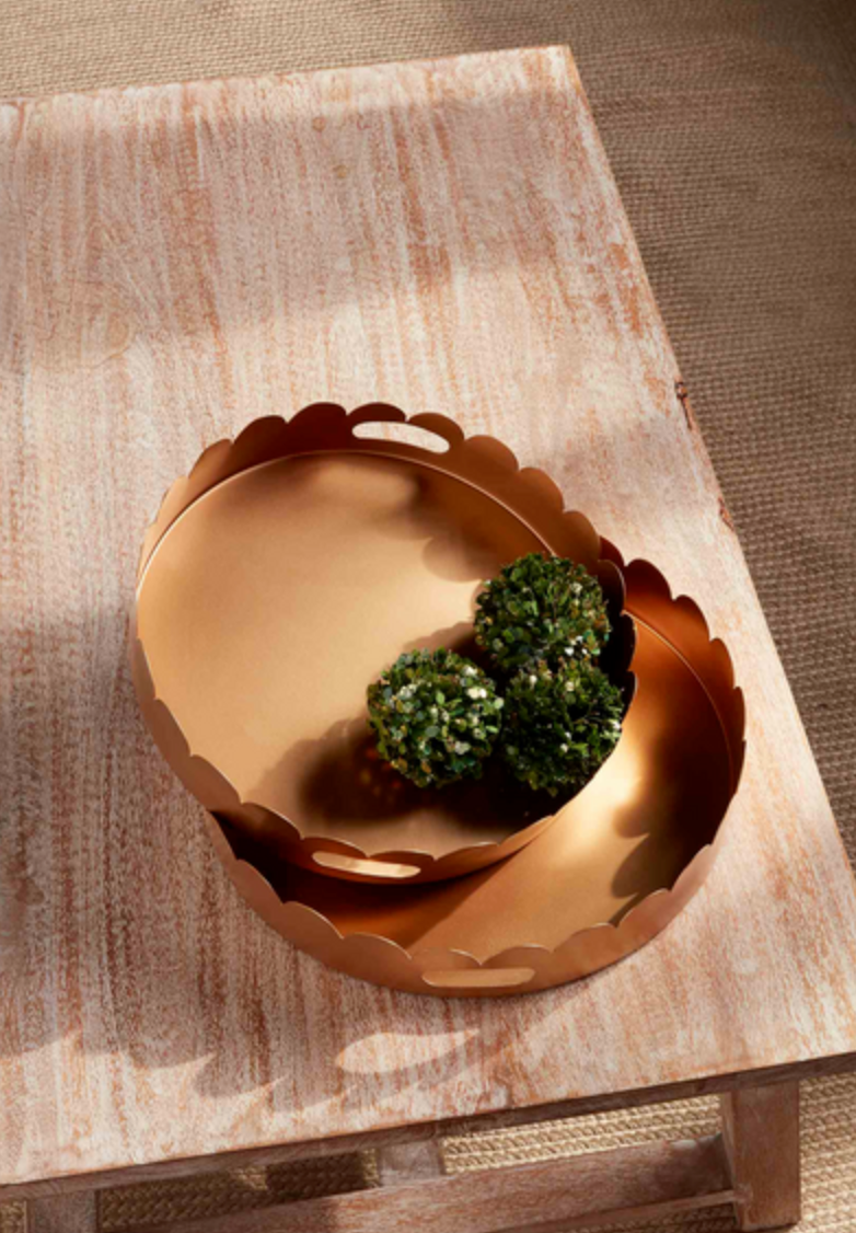 Gold Scalloped Edge Tray