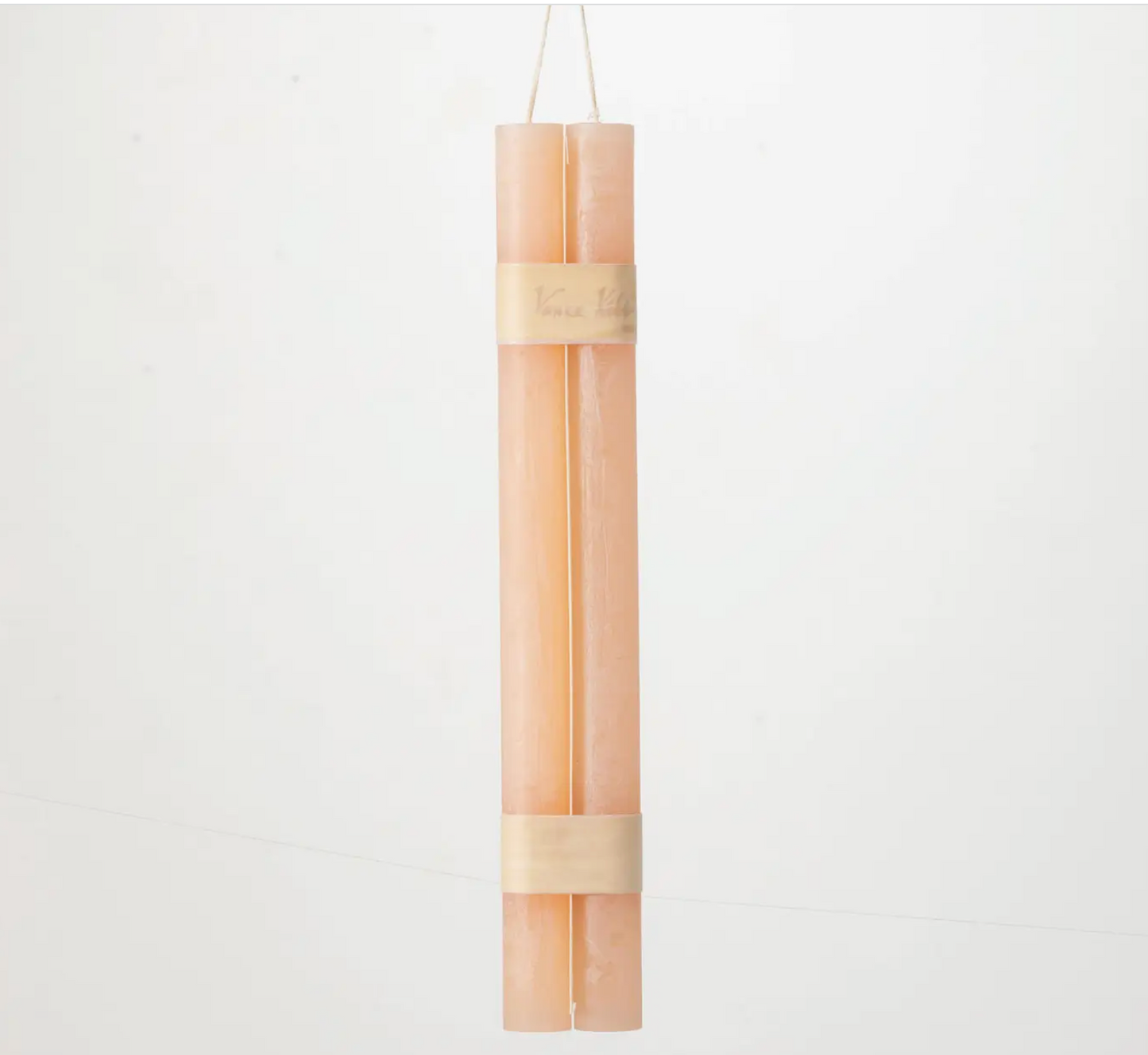 PINK SAND HANGING TAPER CANDLES SET OF 2