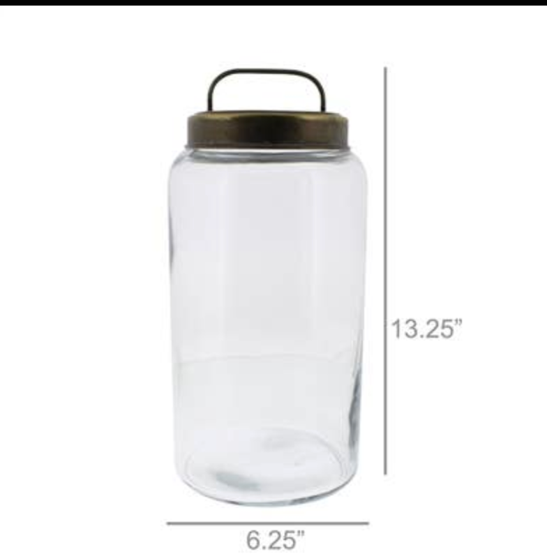 Archer Glass Canister with Metal Lid - Three Sizes