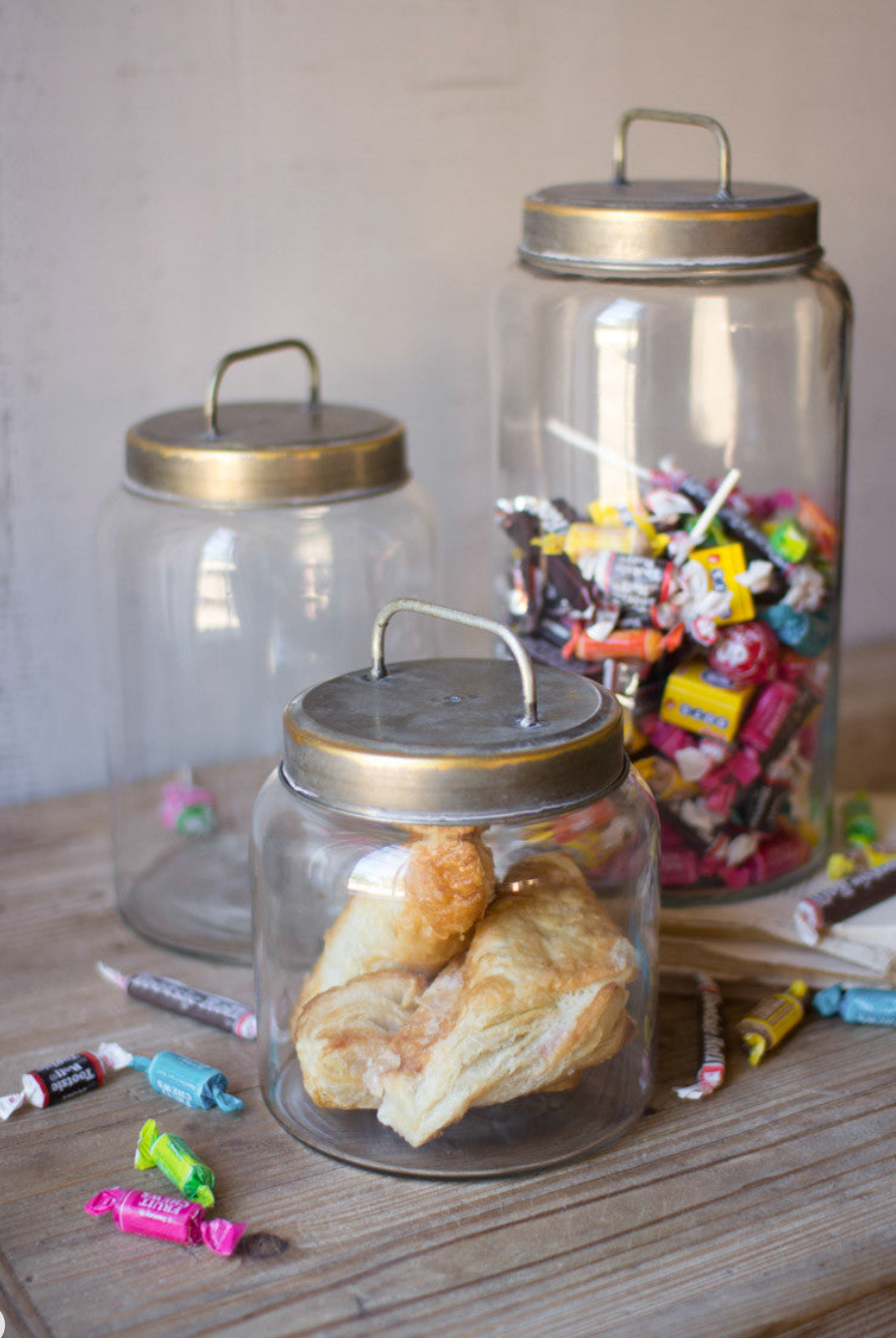 Archer Glass Canister with Metal Lid - Three Sizes
