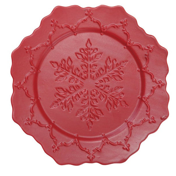 Snowflake_Scalloped_Plate_Red