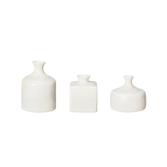 Handcrafted Stoneware Vases Set of 3 - Unique Artisan Home Decor